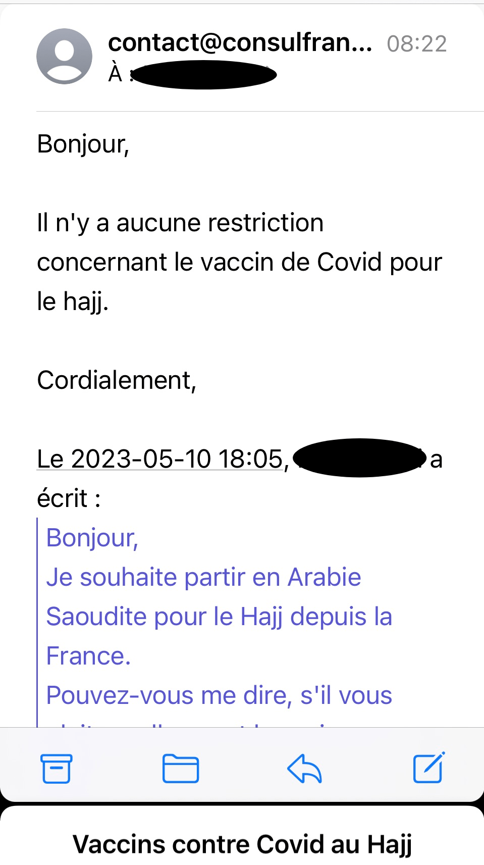Vaccin Covid pour le Hajj